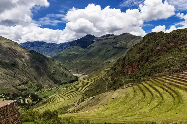 Inca terraces that once allowed for the cultivation of Peruvian superfoods