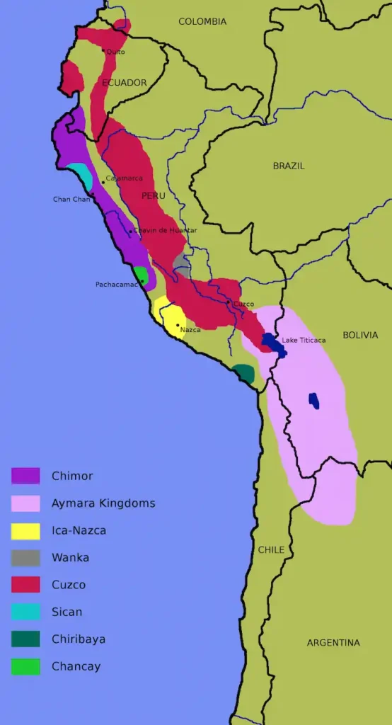 map of the culture where the chiribaya dog lived