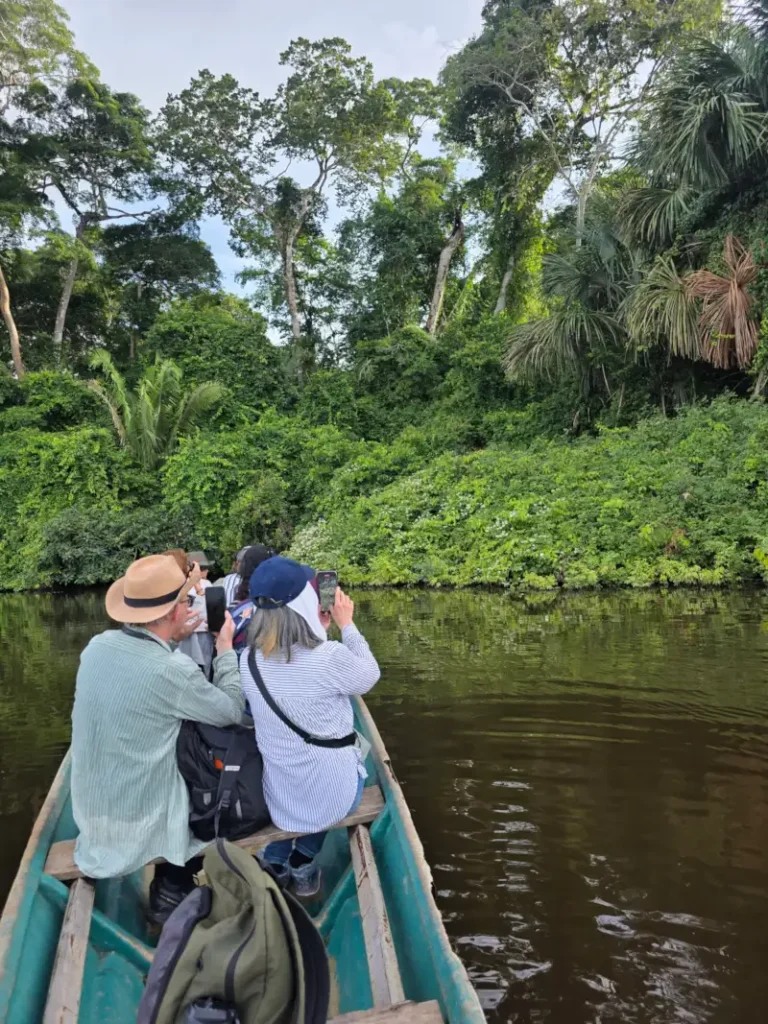 tourist in the amazon river