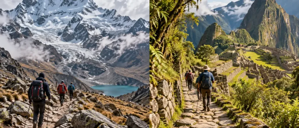 salkantay trek vs inca trail